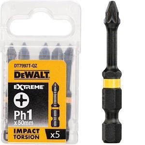 Końcówki wkrętarskie extreme impact torsion PH1/50 MM DeWalt 