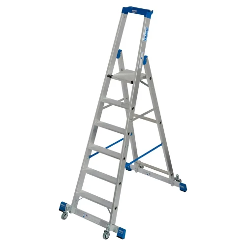 Drabina jezdna wolnostojąca ze stabilizatorem 1x6 Krause STABILO Professional - 127303