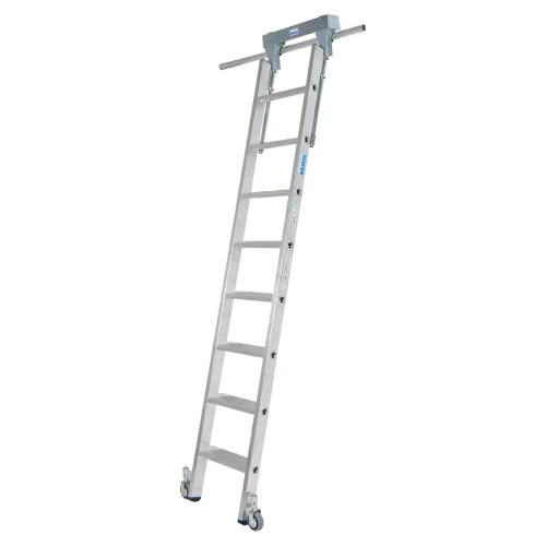 Drabina regałowa na prowadnicy o profilu okrągłym 1x8 Krause STABILO Professional - 819338