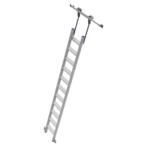 Drabina regałowa na prowadnicy o profilu okrągłym 1x11 Krause STABILO Professional - 819369