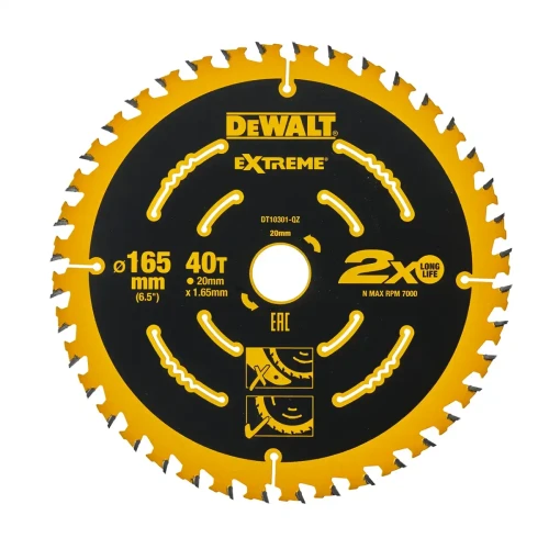Tarcza pilarska 165x20mm 40Z DeWalt EXTREME DT10301