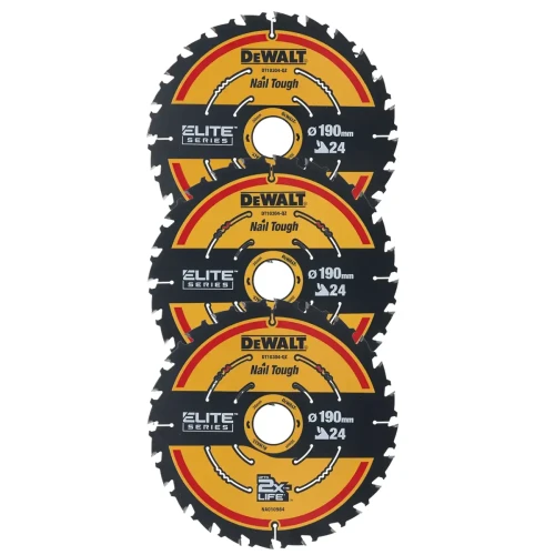 Tarcza pilarska 190x30mm 24Z DeWalt EXTREME DT10399 / 3 sztuki