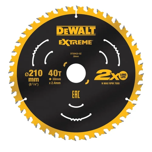Tarcza pilarska 210x30mm 40Z DeWalt DT20433