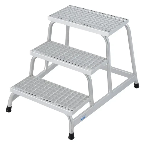 Schodki montażowe ze stopniami z kraty aluminiowej 1x3 Krause STABILO Professional - 805331