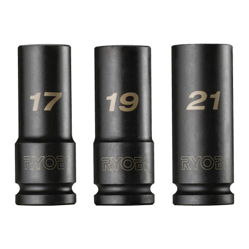 Nasadki udarowe Ryobi RHDIS3PC 1/2", 17-21 mm, 3 szt.
