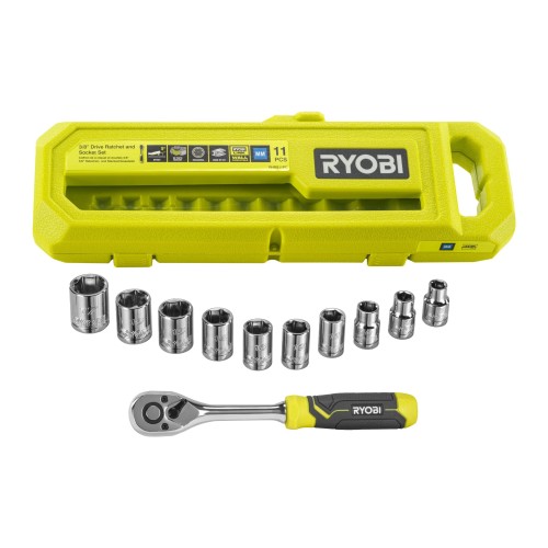 Zestaw grzechotkowy Ryobi RHRS11PC, 3/8", 11 elementów