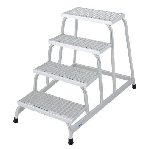 Schodki montażowe ze stopniami z kraty aluminiowej 1x4 Krause STABILO Professional - 805348