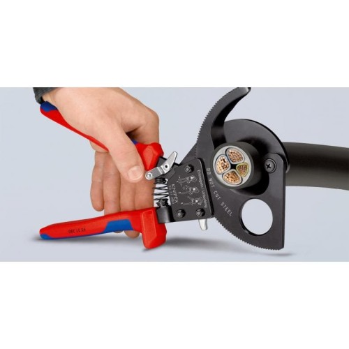Nożyce zapadkowe do kabli Knipex 280mm