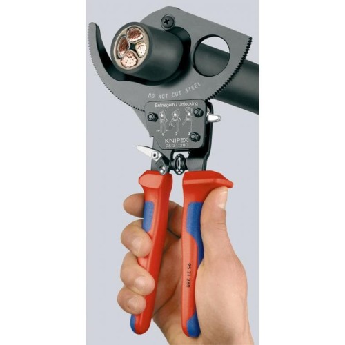 Nożyce zapadkowe do kabli Knipex 280mm