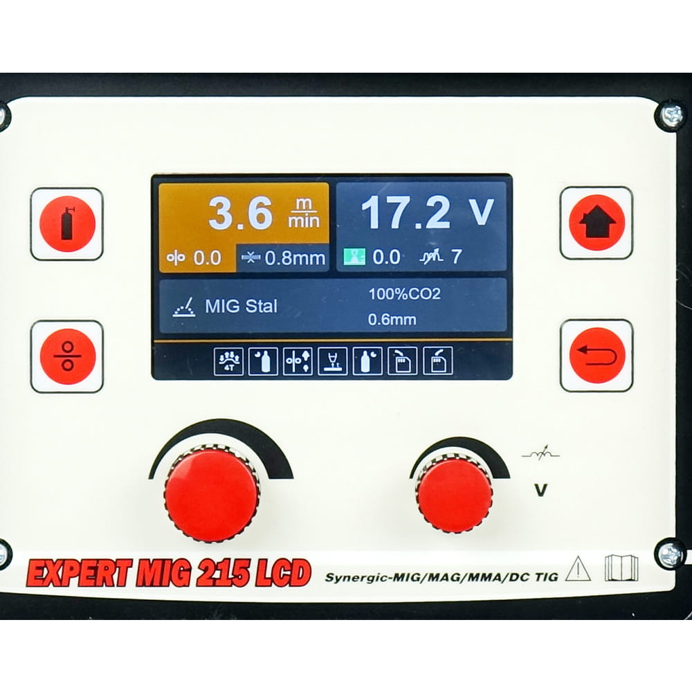 Spawarka inwertorowa MIG/MAG Ideal Professional EXPERT MIG 215 SYNERGIC LCD ALU + MMA/TIG [230V]