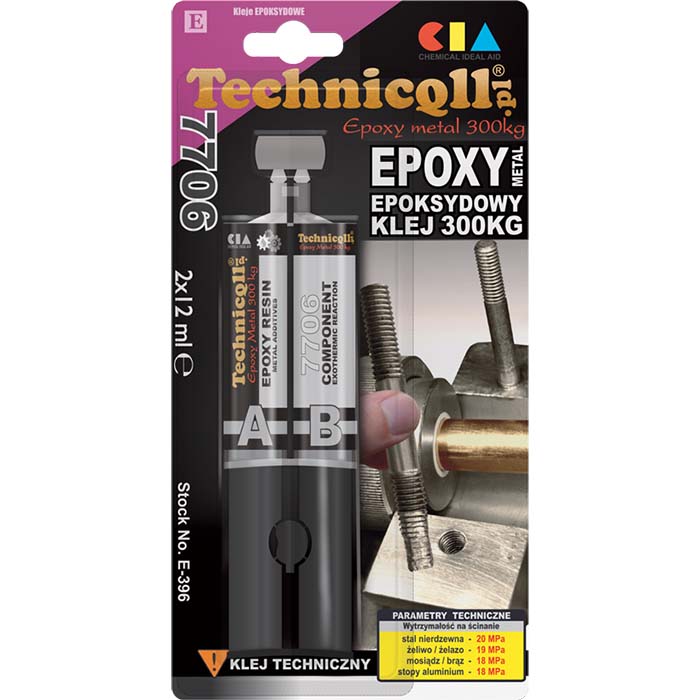 Klej epoksydowy Technicql Epoxy Metal 300kg - 2x12ml