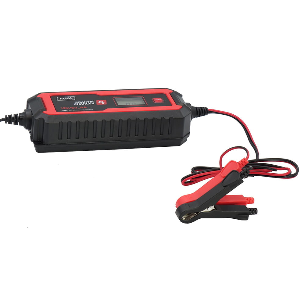 Prostownik do ładowania akumulatorów 6/12V Ideal Professional PRAKTIK CHARGER 4 LCD [230V]