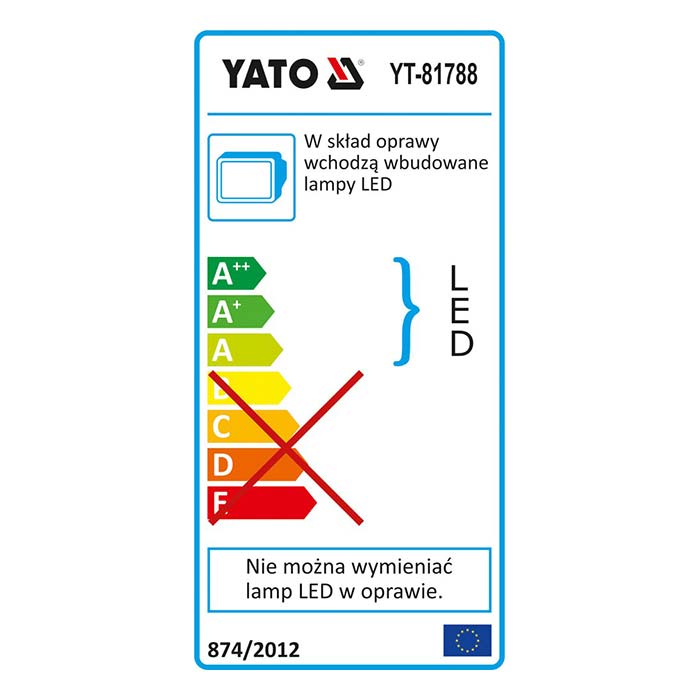 Lampa halogenowa 20W stojak Yato YT-81788 [230V]