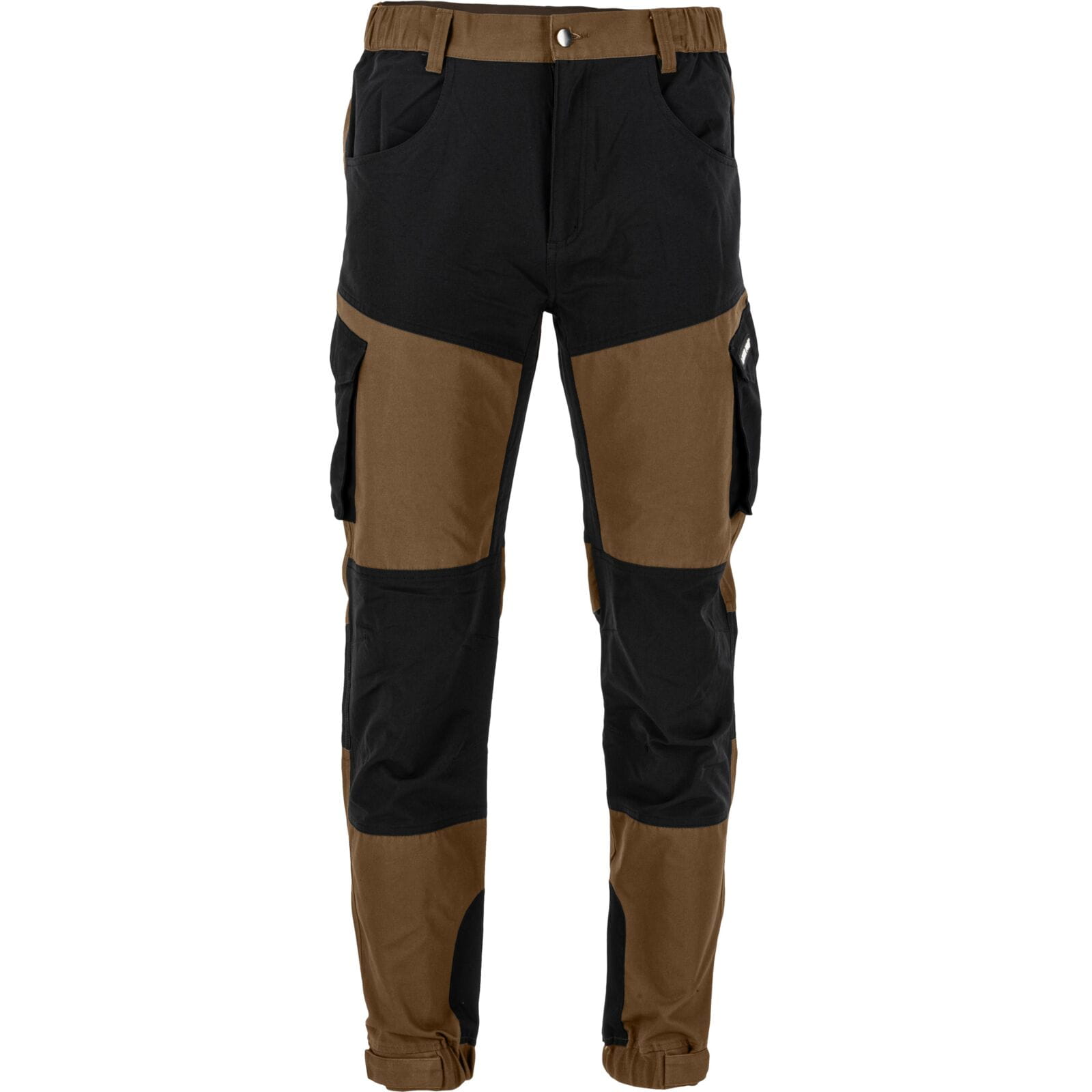 Spodnie z elementami stretch brązowo-czarne Lahti Pro L40557,2.jpg
