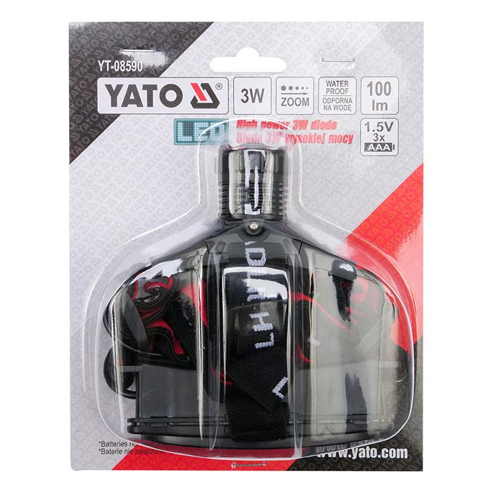 Latarka czołowa Yato YT-08590 alkaliczna (3x AAA)
