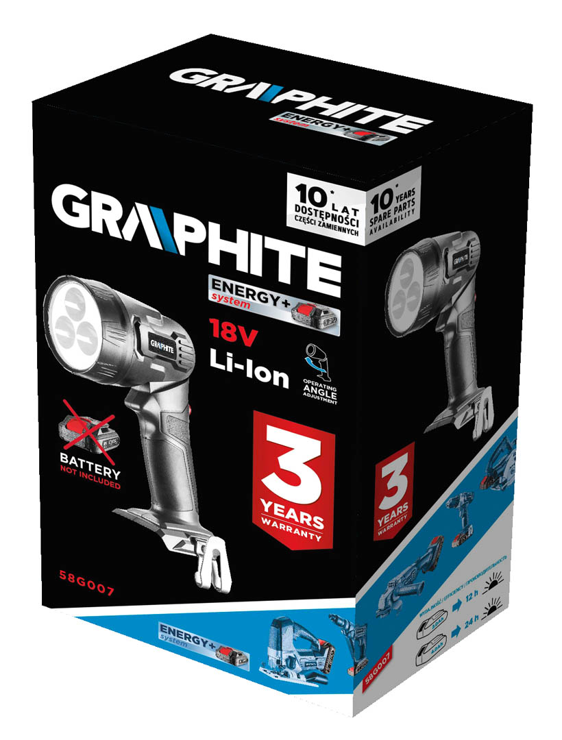 Latarka Graphite Energy+ 58G007 AKU 18V (bez aku)